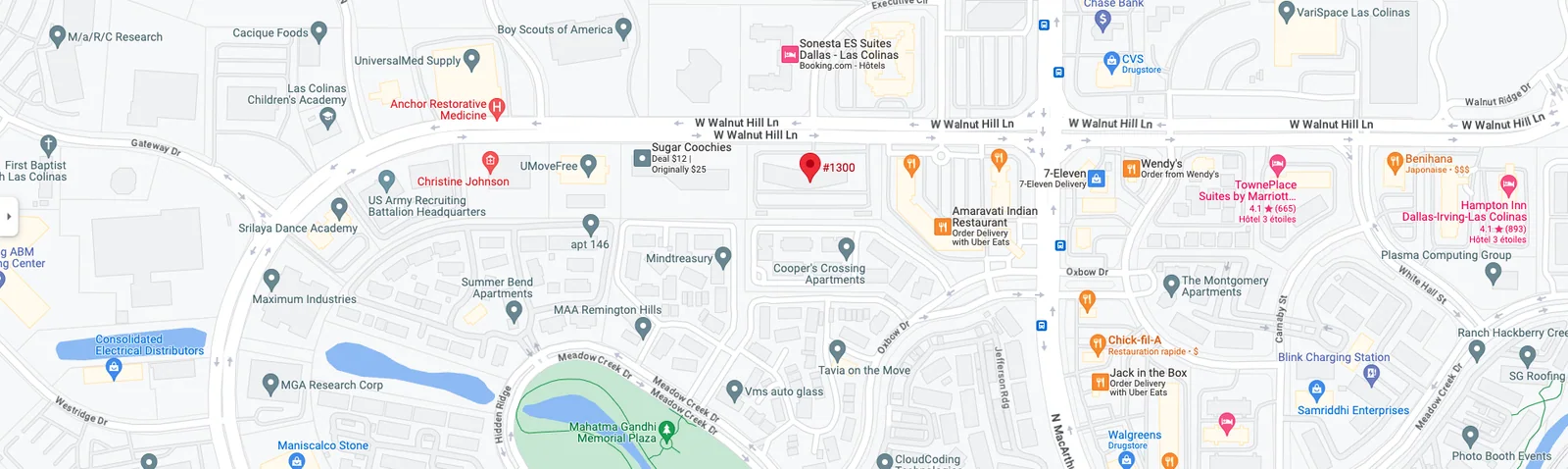 Plan de situation des bureaux Skyway Travelers à Irving, Texas